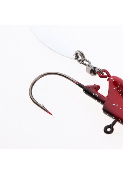 10 Adet Kırmızı Aldespin Swimbait Hooks ile Parlayan Tipi Kafa Jigs fırsatları