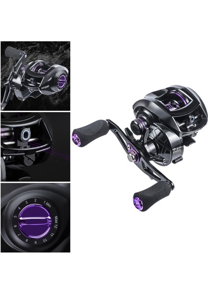 Düşük Profil Baitcasting Reel 2 + 1 Bb 7.2: 1 Maksimum 17.6lbs Manyetik Fren Sistemi Solak indirimleri