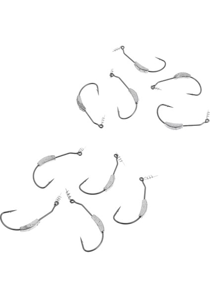 10 Adet / Grup Twistlock ile Yüksek Karbonlu Çelik Ağırlıklı Swimbait Kanca Fishhook
