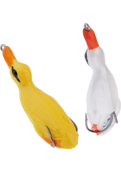 2 Adet Ördek Tasarım Yumuşak Balıkçılık Lures, Yüzer Swimbait