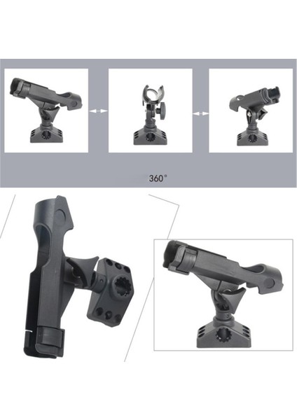 Sal Tekne Olta Tutucu Dinlenme Standı Ayarlanabilir Kutup Braketi Raf Siyah