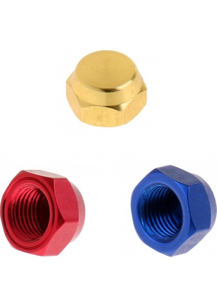 3 Adet Baitcasting Reel Parçası Vida Somun Balıkçılık Reel Kolu Somun Kırmızı Mavi Altın