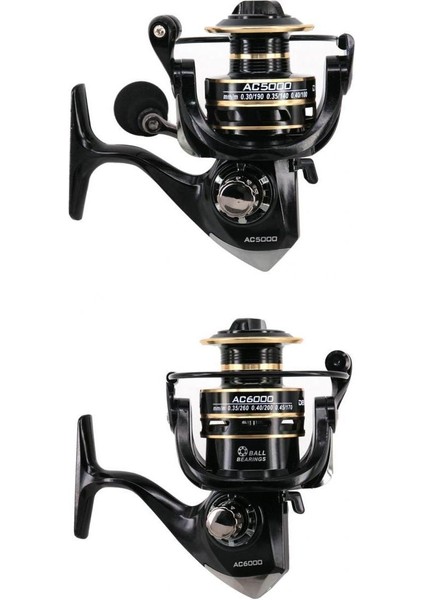 2 Adet Pürüzsüz Balıkçılık Reel Uzun Döküm Tuzlu Su Reel Sol / Sağ El