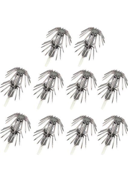 2x 10 Adet Paslanmaz Çelik Aydınlık Kalamar Lure Hooks Balıkçılık Egi Jig Hooks 020 modelleri