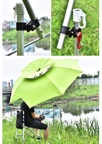 2x Ağır Balıkçılık Şemsiye Tutucu Sabit Klip Braketleri Dağı Aksesuarları Siyah modelleri