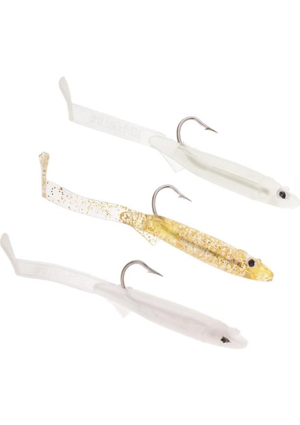 3 Adet Yumuşak Balıkçılık Cazibesi Yaşam Benzeri Yılan Balığı Swimbait Yapay Yem W / Kanca Uzunluğu 8.5 cm