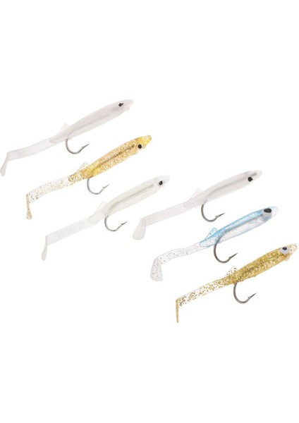 3 Adet Yumuşak Balıkçılık Cazibesi Yaşam Benzeri Yılan Balığı Swimbait Yapay Yem W / Kanca Uzunluğu 8.5 cm indirimleri