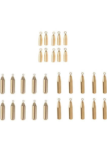 30 Adet Bakır Balıkçılık Ağırlıkları Bataklık Toplu Balıkçılık Platier Ağırlıkları Kiti Altın