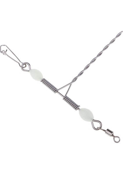 20 Adet T-Shape Swivels Snaps Paslanmaz Çelik 3 Yollu Balıkçılık Fırdöndüler Dengesi