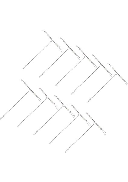 20 Adet T-Shape Swivels Snaps Paslanmaz Çelik 3 Yollu Balıkçılık Fırdöndüler Dengesi modelleri