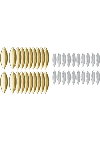 40 Adet Metal Balıkçılık Lures Spinner Bıçakları Kaşık Parçaları Balıkçılık Accs Accs Cazip