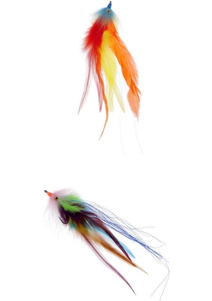 2 Adet Kanca / Tüp Sinekler Somon ve Deniz Sinek Balıkçılık Lure Sinekler 17.8 cm 2 Renkler