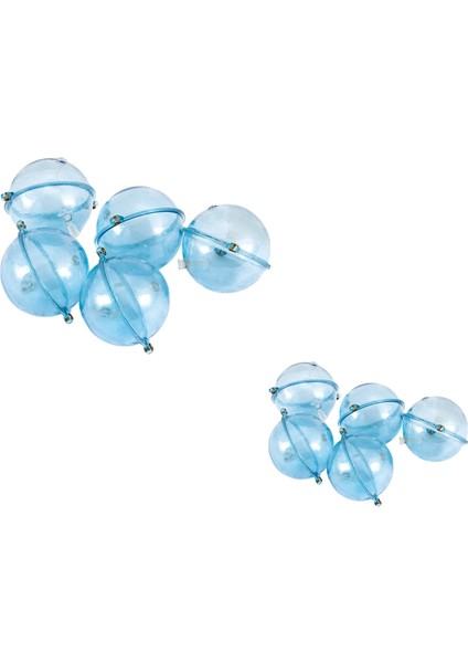 5 Parça S + 5x L Yuvarlak Balıkçılık Bobber Şamandıra Yüzer Hava Kilidi Gösterge Aracı