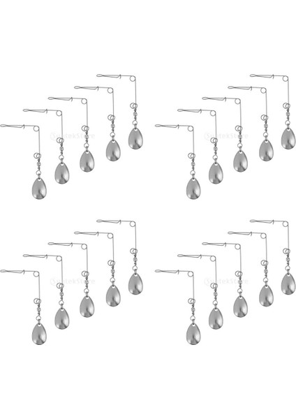 20 Parça Spinnerbait Kuleleri Spinners Spinner Yemler Kaşık Balıkçılık Çelik 0.6mm