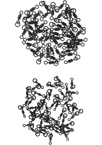 100 Adet Balıkçılık Rolling Fiwels Chood Rigs Katı Yüzükler Kanca Hattı Konnektörleri