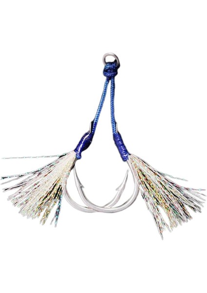 2x Assist Kanca Jigs Aydınlık Yemler Çift Kancalar ile Mücadele Glow Cilt indirimleri