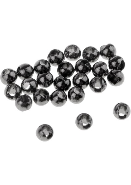 50 Adet Tungsten Oluklu Fly Bağlama Boncuk Perisi Kafa Gözler Yuvarlak Top Boncuk 2.8mm