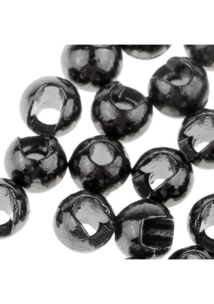 50 Adet Tungsten Oluklu Fly Bağlama Boncuk Perisi Kafa Gözler Yuvarlak Top Boncuk 2.8mm