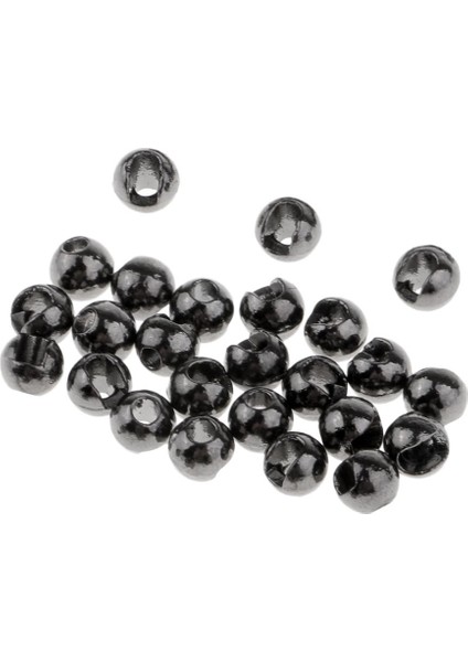 50 Adet Tungsten Oluklu Fly Bağlama Boncuk Perisi Kafa Gözler Yuvarlak Top Boncuk 2.8mm