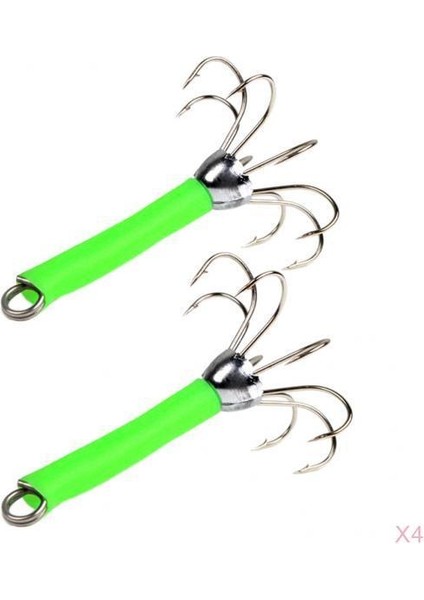 8 Adet Paslanmaz Çelik Balıkçılık Lures Kalamar Jigs Hooks Sert Balıkçılık Yem Yeşil(Yurt Dışından)