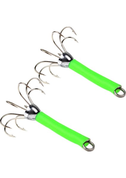 8 Adet Paslanmaz Çelik Balıkçılık Lures Kalamar Jigs Hooks Sert Balıkçılık Yem Yeşil(Yurt Dışından)