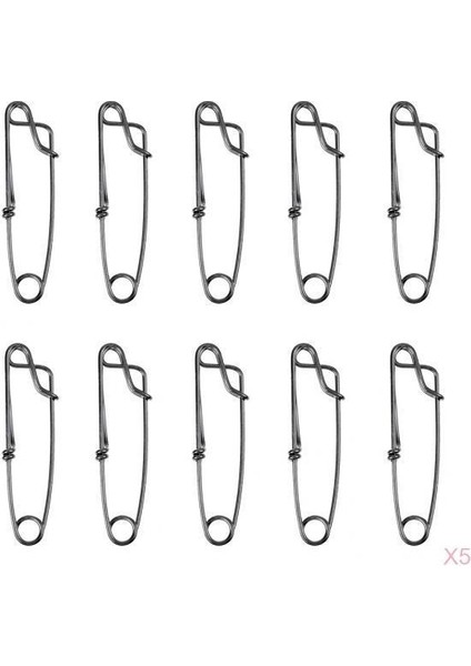 50X Paslanmaz Çelik Uzun Çizgi Klipler Şamandıra Hattı Ton Balığı Klip Balıkçılık Konnektörleri