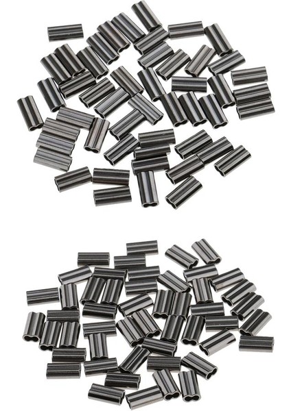 100 Adet Balıkçılık Crimps Kollu 1.5mm 2.0mm Deniz Balıkçılık Aksesuarları Hattı Tüp(Yurt Dışından)