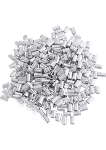 3x 100 Adet Alüminyum Balıkçılık Crimps Çift Varil Kıvrım Kollu 1mm