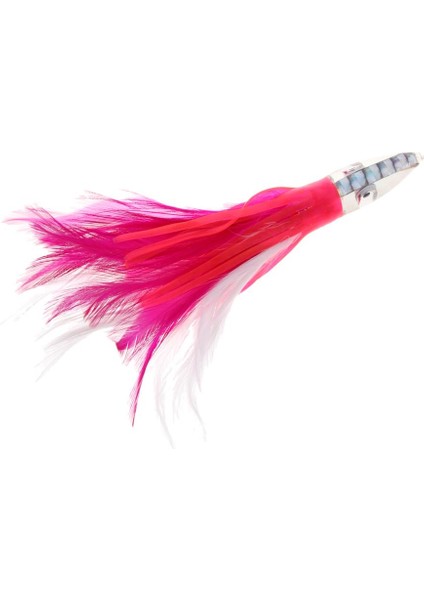 Pembe + Yeşil Balıkçılık Cazibesi 14 cm 32G Reçine Kafa Tüyü Trolling Marlin Lure fiyatları