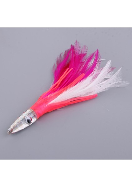 Pembe + Yeşil Balıkçılık Cazibesi 14 cm 32G Reçine Kafa Tüyü Trolling Marlin Lure modelleri