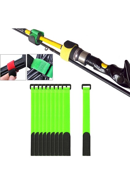 2x 10X Olta Kemerleri Bağları Sıkı Çubuk Askıları Tutucular Işık Yeşil fırsatları