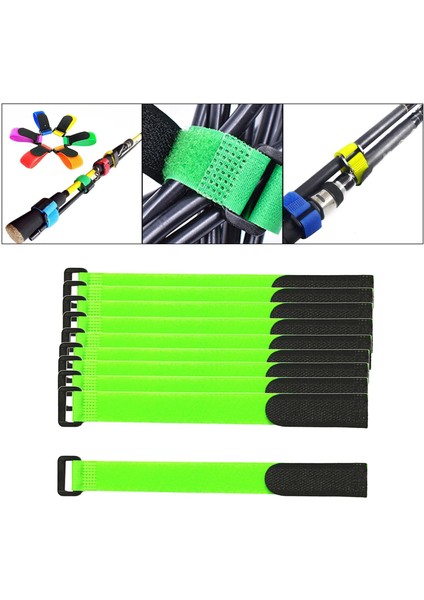2x 10X Olta Kemerleri Bağları Sıkı Çubuk Askıları Tutucular Işık Yeşil indirimleri