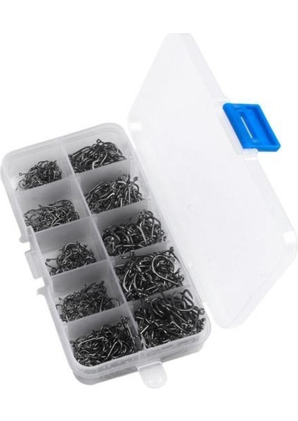 2x 300 Adet Attopus Hoods Kiti Cazibesi Çarpılmış Kanca Takımı Kutusu 3-12 # (Yurt Dışından)