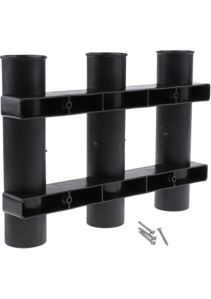 2 Adet 3 Bağlantı Çubuk Raf Çubuk Tutucu Tüp Istirahat Soket Tekne Rv Kamyon Balıkçılık Siyah(Yurt Dışından)