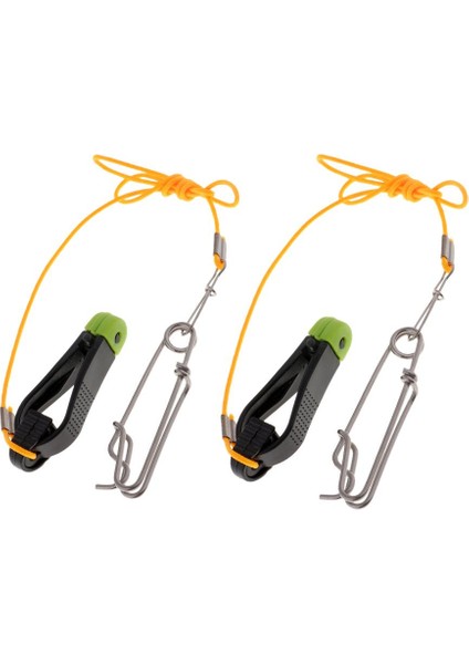 2 Adet Güç Kavrama Artı 42 cm Lider ile Downrigger Line Serbest Bırakma Klipleri