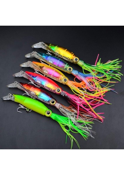 2 Adet Squid Etek Trolling Bait Hardbody Balıkçılık Lure Tuna Marlin Kingfish Için fırsatları
