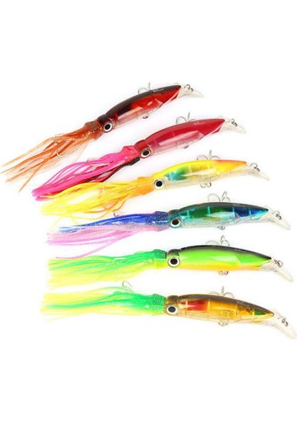 2 Adet Squid Etek Trolling Bait Hardbody Balıkçılık Lure Tuna Marlin Kingfish Için indirimleri