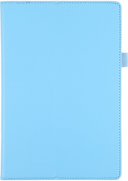 Samsung Galaxy Tab A8 10.5 2021 Litchi Doku Katı Renk Deri Tablet Kılıfı