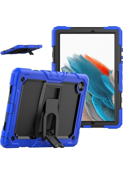 Samsung Galaxy Tab A8 10.5 2021 Darbeye Dayanıklı Siyah Silikon + Pc Tablet Koruyucu Kılıf