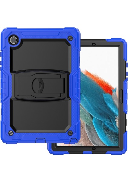 Samsung Galaxy Tab A8 10.5 2021 Darbeye Dayanıklı Siyah Silikon + Pc Tablet Koruyucu Kılıf