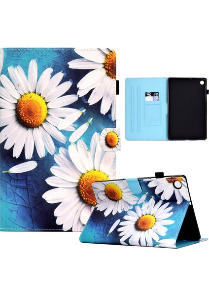 Samsung Galaxy Tab A8 Dikiş Kalem Yuvası Deri Tablet Kılıf Için