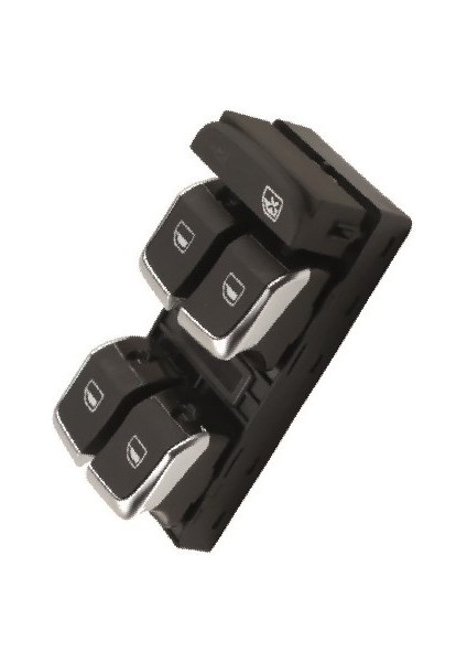 Audi A4-Q5 Cam Açma Kapama Düğmesi Dörtlü Krom (2012-2014)