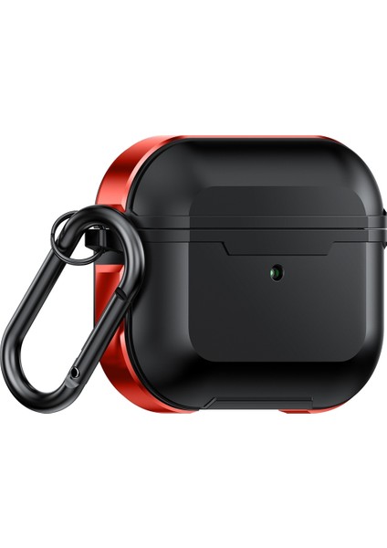 airpods 3 Için Kanca ile Alüminyum Alaşım Anti-Güz Kulaklık Kılıfı