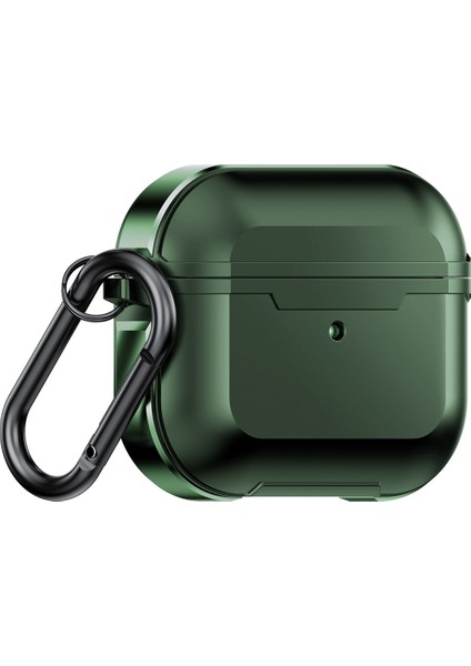 airpods 3 Için Kanca ile Alüminyum Alaşım Anti-Güz Kulaklık Kılıfı