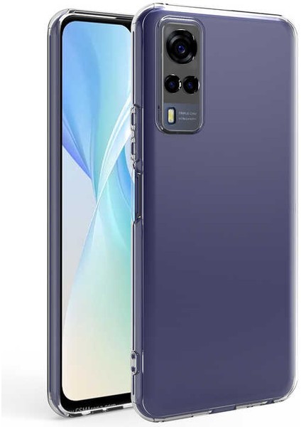 Vivo Y53S 4g Kılıf Süper Silikon Kamera Korumal Şeffafı+Nano Glass fiyatları