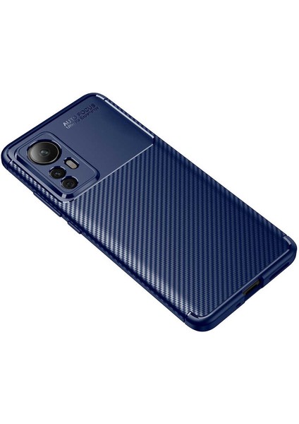 Xiaomi 12 Pro Kılıf Negro Karbon Kamera Korumalı Dizayn+Full Ekran Koruyucu Lacivert fırsatları