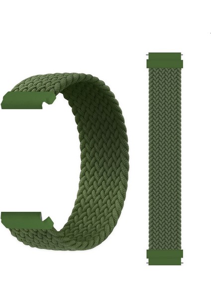 Huawei Watch Gt 3 Active 42MM Kordon Naylon Solo Loop 135MM Small Krd 61 Koyu Yeşil