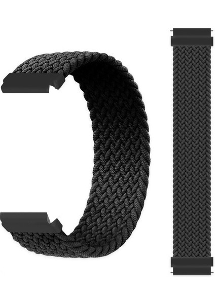 Samsung Galaxy Watch Active 4 42MM Kordon Naylon Solo Loop 135MM Small Krd 61 Siyah