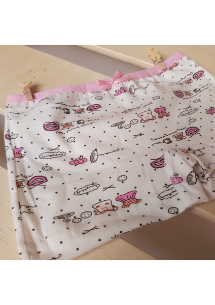 Kız Çocuk Desenli Boxer 6'lı