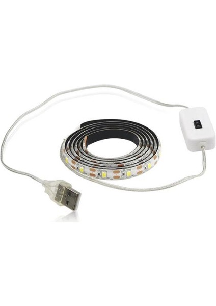USB Sensörlü Şerit LED 3 M Beyaz